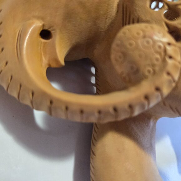 Hand-carved Wooden Elephant - Picture 6 of 11